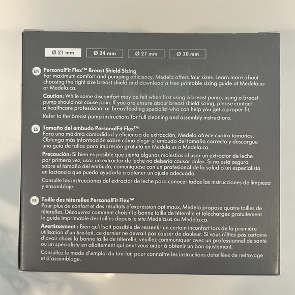 Medela Personal Fit Flex Breast Shields size 21mm - Picture 3 of 4